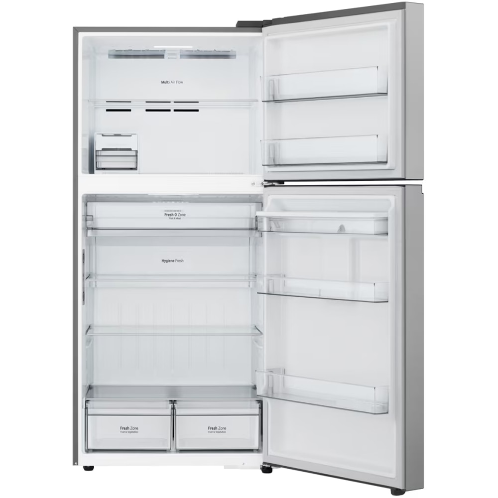 Frigider cu doua usi LG GTFV61PYBQD, No Frost, 609 l, H 186 cm, Clasa E, ThinQ, argintiu