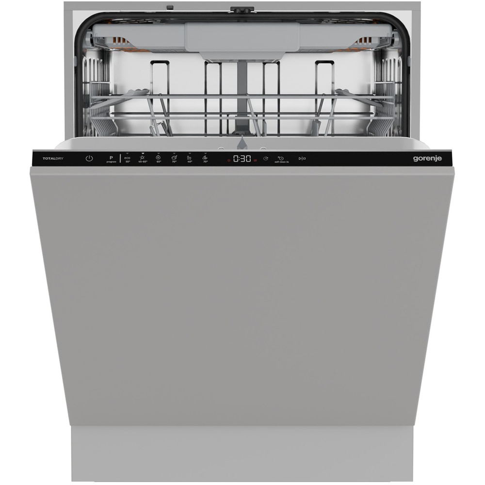 Masina de spalat vase incorporabila GORENJE GV16D5, 16 seturi, 6 programe, 60 cm, Clasa D, panou comanda negru