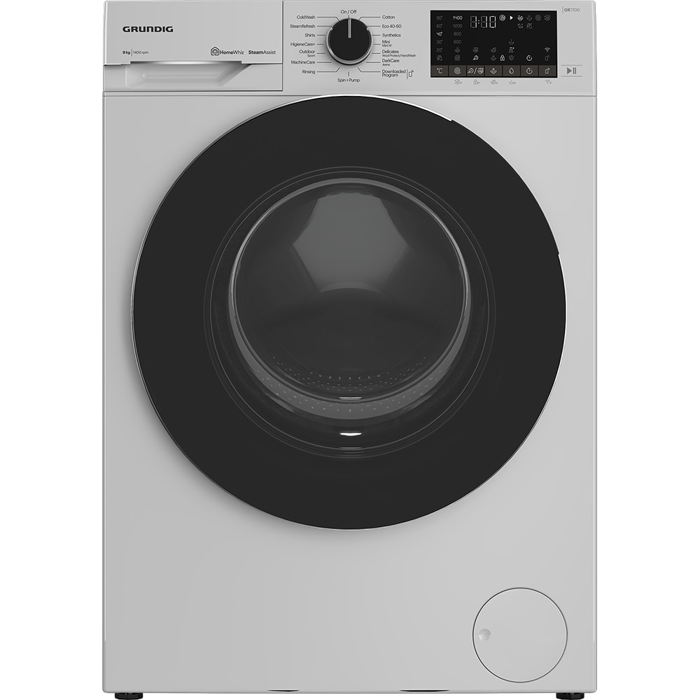 Masina de spalat rufe frontala GRUNDIG GW5P89415WB2 ES, SteamAssist, 9 kg, 1400rpm, Clasa A, Wi-Fi, alb