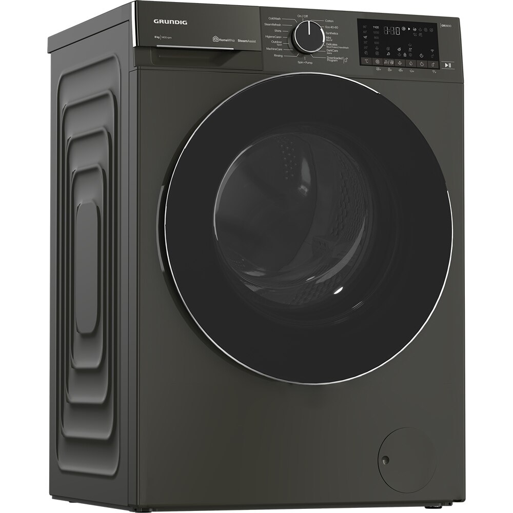 Masina de spalat rufe frontala GRUNDIG GW9P88418MB2 ES, SteamAssist, 8 kg, 1400rpm, Clasa A, Wi-Fi, gri inchis