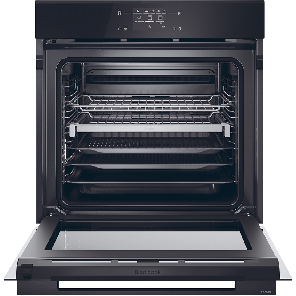 Cuptor incoporabil HAIER H6ID46C3YTB, Electric, Autocuratare pirolitica + hidrolitica, 78 l, Clasa A++, Wi-Fi, negru