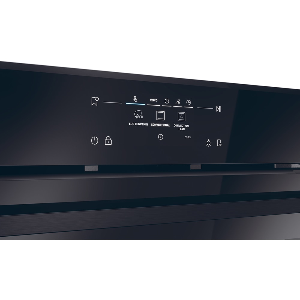 Cuptor incoporabil HAIER H6ID46C3YTB, Electric, Autocuratare pirolitica + hidrolitica, 78 l, Clasa A++, Wi-Fi, negru