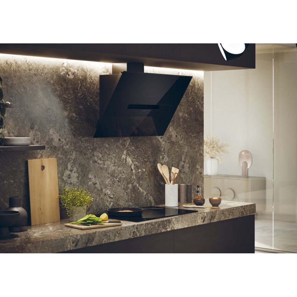 Hota decorativa HAIER HADG9CBS4BWIFI, 1 motor, 624 m3/h, L 90 cm, Wi-Fi, negru