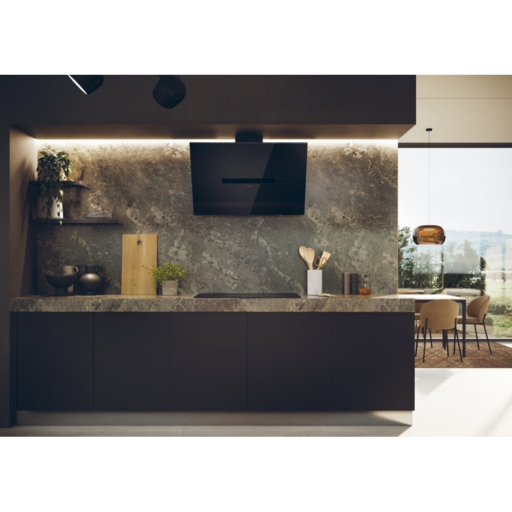 Hota decorativa HAIER HADG9CBS4BWIFI, 1 motor, 624 m3/h, L 90 cm, Wi-Fi, negru