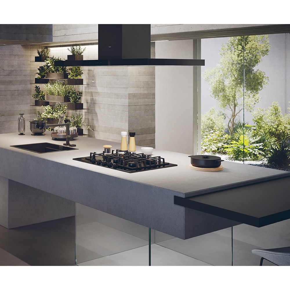 Plita incorporabila HAIER HAVG7WL4HBPB, Gaz, 5 arzatoare, Wok, negru