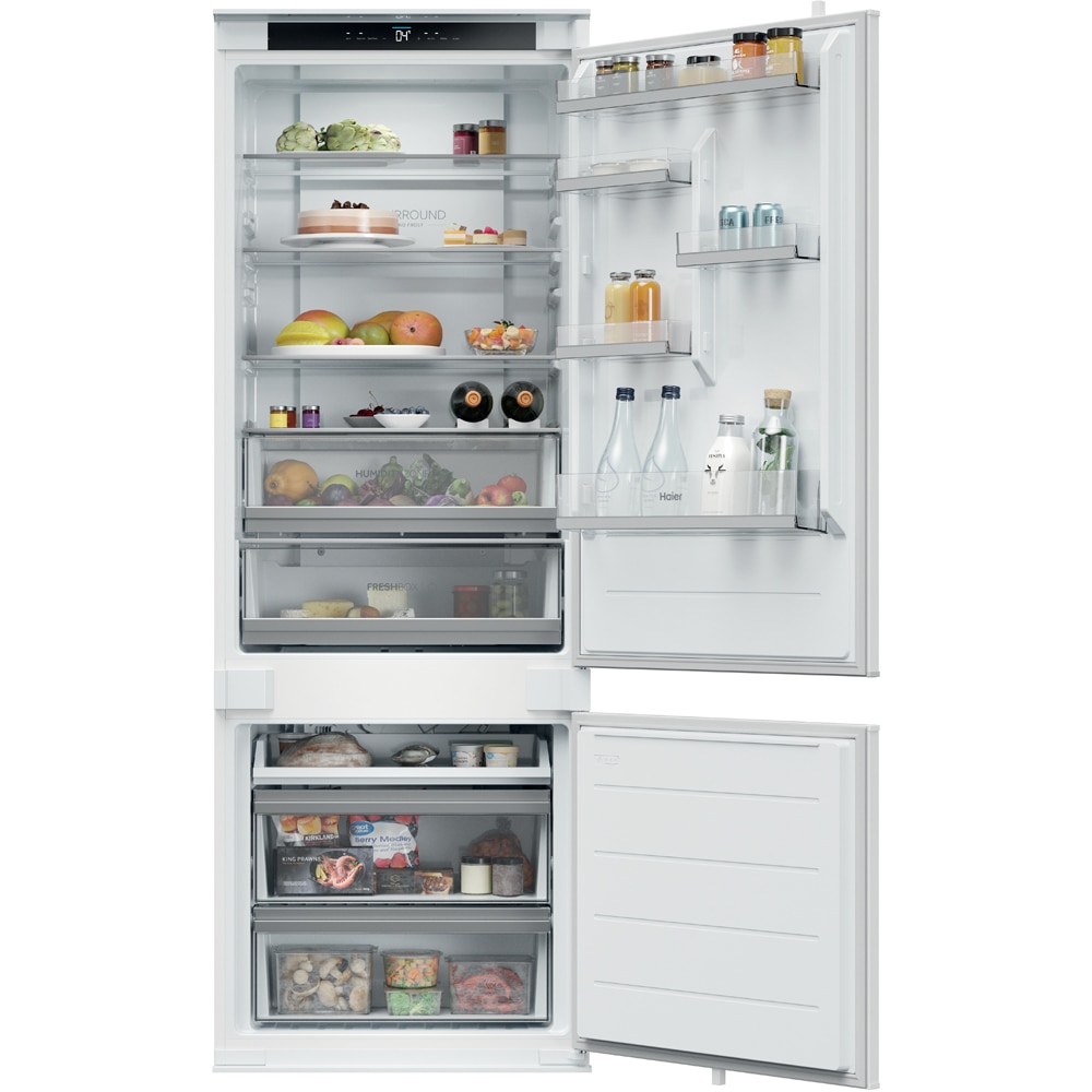 Combina frigorifica incorporabila HAIER HBQW5719E, Total No Frost, 382 l, H 193.5 cm, Clasa E, Wi-Fi
