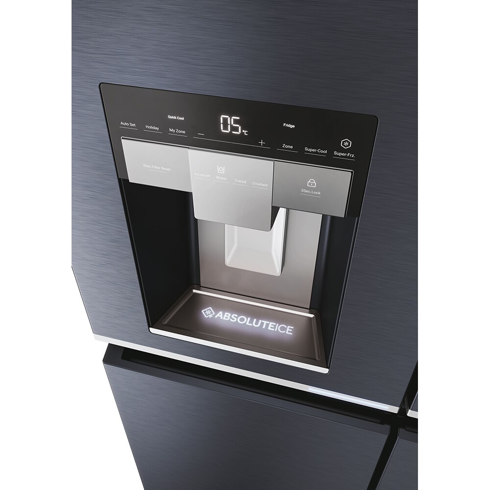 Side by Side HAIER HCR7918EIMB, No Frost, 601 l, H 177 cm, Clasa E, Dozator apa, negru