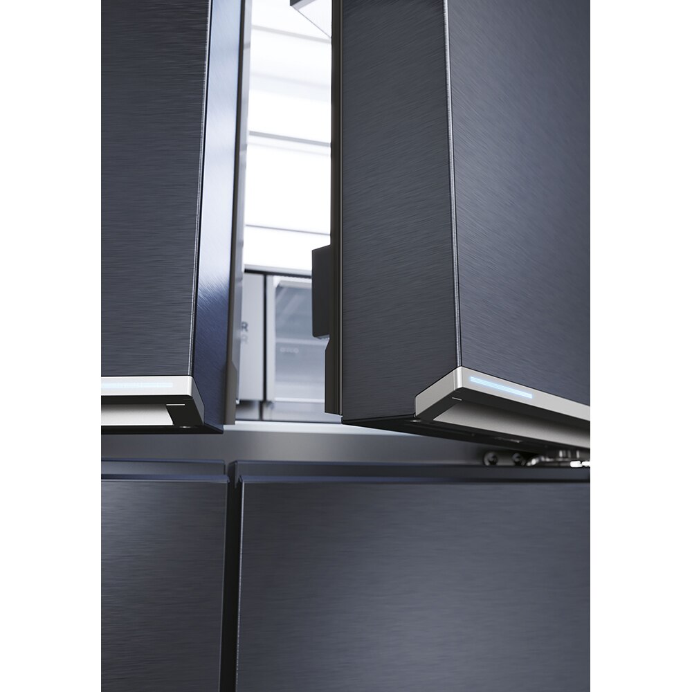 Side by Side HAIER HCR7918EIMB, No Frost, 601 l, H 177 cm, Clasa E, Dozator apa, negru