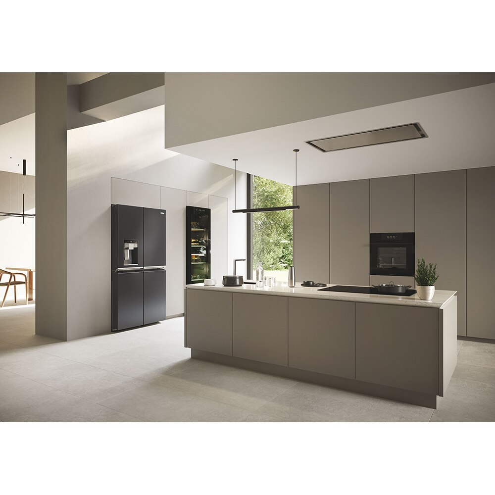 Side by Side HAIER HCR7918EIMB, No Frost, 601 l, H 177 cm, Clasa E, Dozator apa, negru