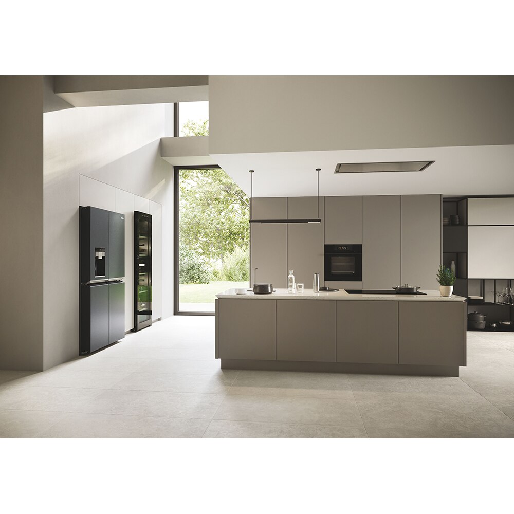 Side by Side HAIER HCR7918EIMB, No Frost, 601 l, H 177 cm, Clasa E, Dozator apa, negru