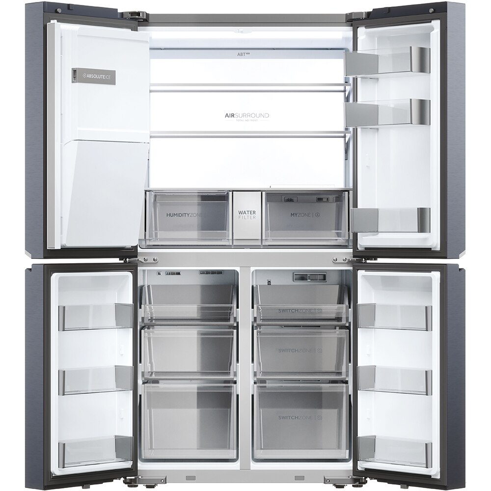 Side by Side HAIER HCR7918EIMB, No Frost, 601 l, H 177 cm, Clasa E, Dozator apa, negru