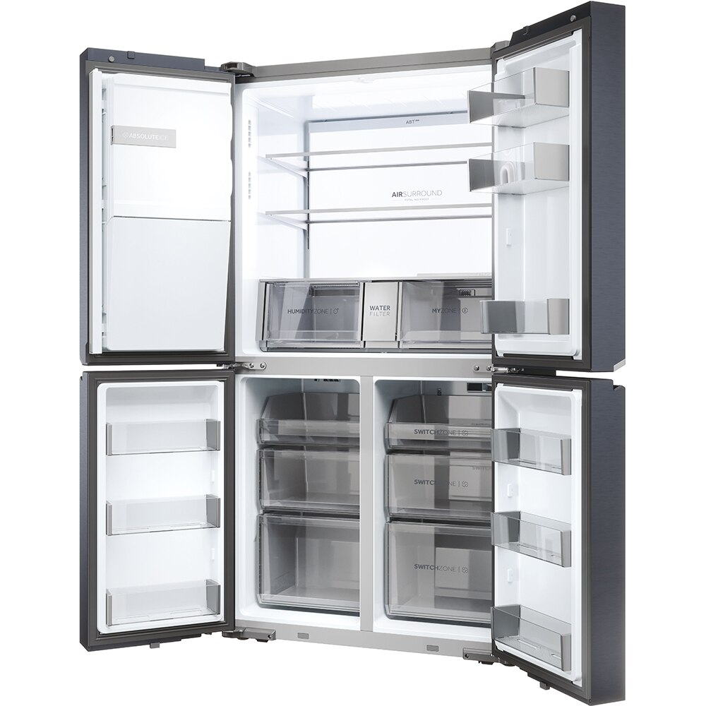 Side by Side HAIER HCR7918EIMB, No Frost, 601 l, H 177 cm, Clasa E, Dozator apa, negru