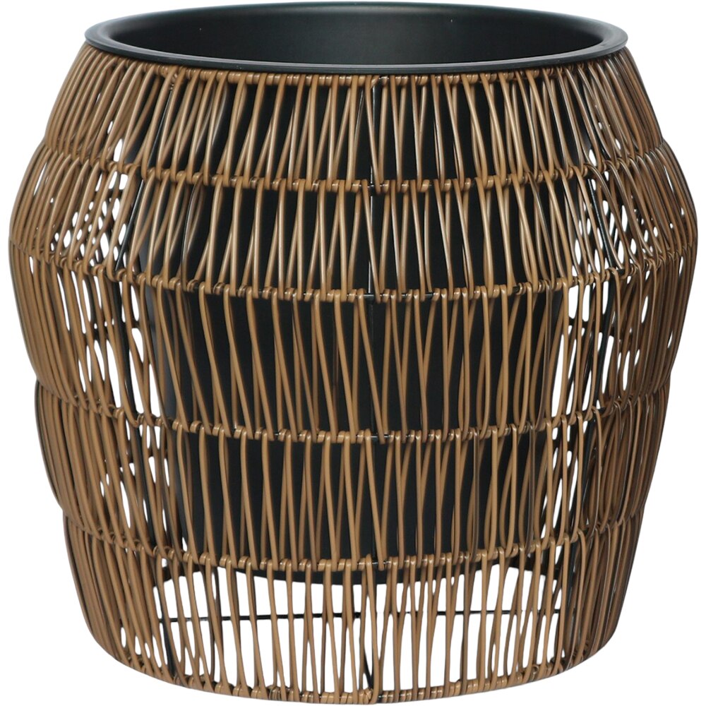 Ghiveci GARDEN STAR HD-11765-L, imitatie ratan, 37.5cm, maro