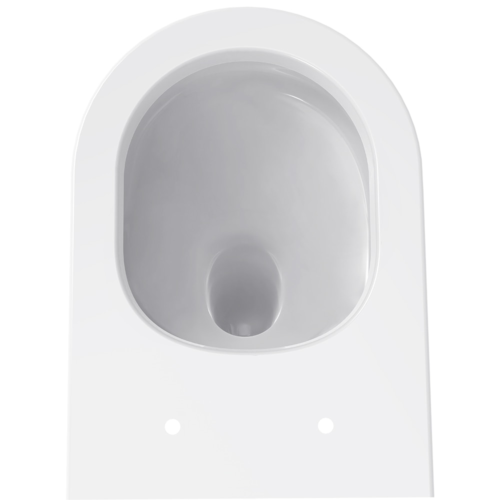 Vas WC suspendat GOODHOME Luvia HDC789RWH, ceramica, 36 x 50.5 x 35 cm, capac SoftClose, alb