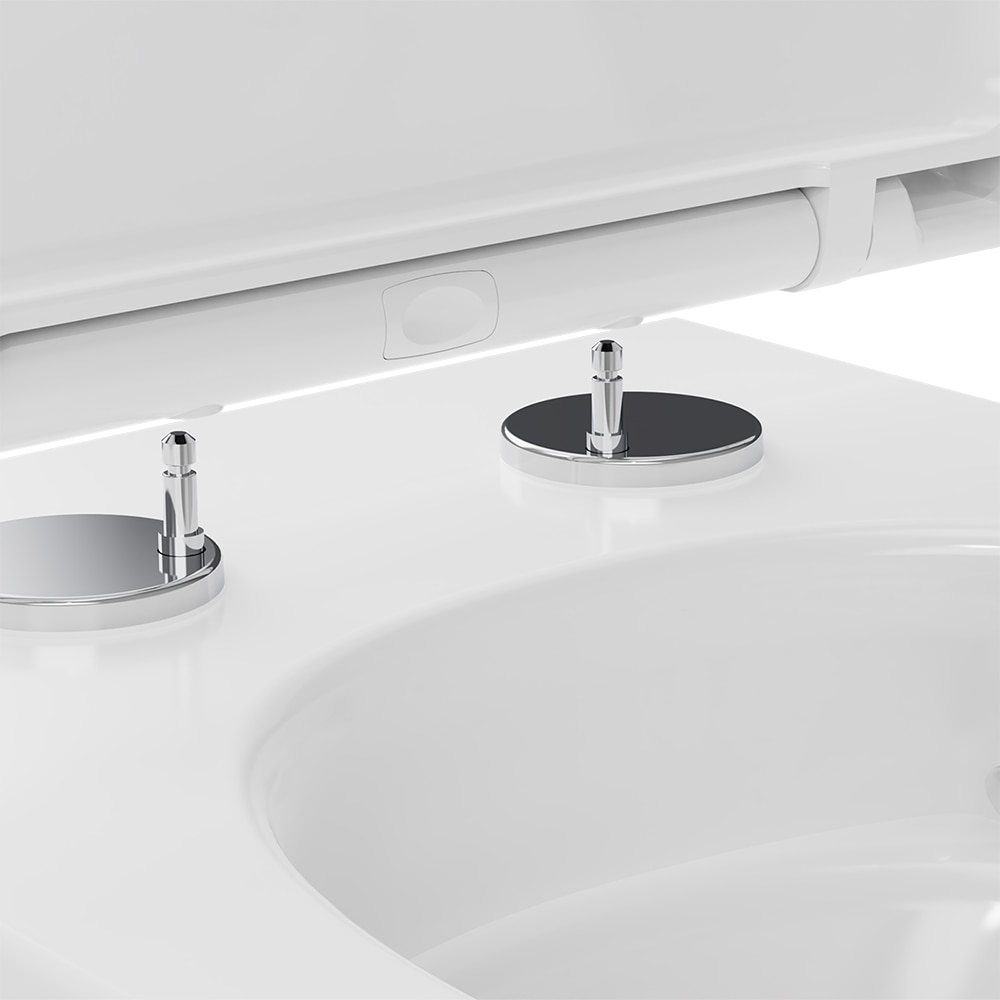 Set vas WC GOODHOME Endel HDC889PS889L, ceramica, evacuare orizontala, rezervor, capac duroplast, alb