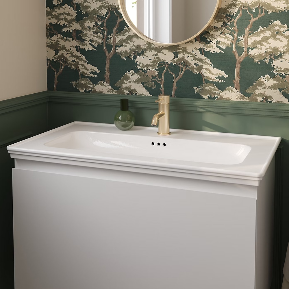 Lavoar incorporabil GoodHome Endell, ceramica, 83.4 x 47 cm, alb