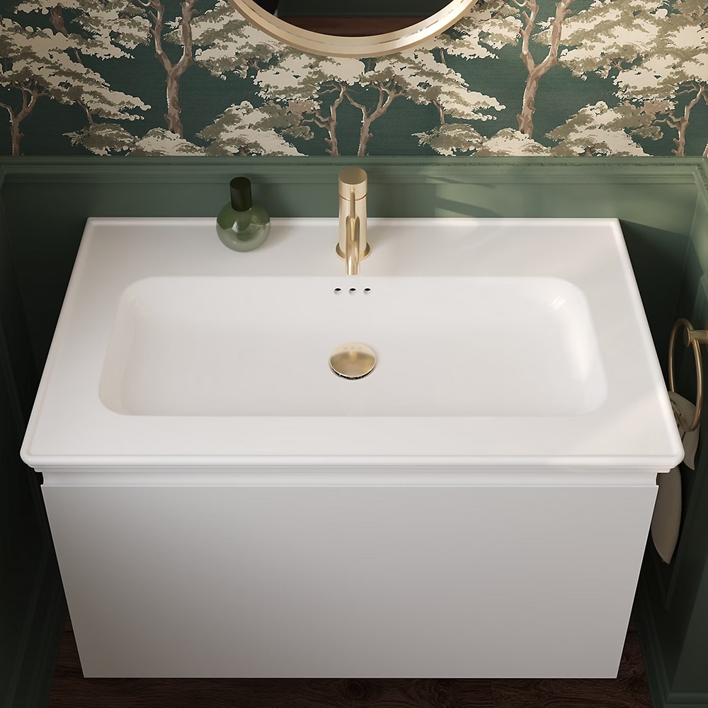 Lavoar incorporabil GoodHome Endell, ceramica, 83.4 x 47 cm, alb