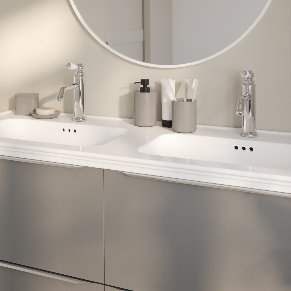 Lavoar incorporabil GoodHome Endell, ceramica, 123.4 x 47 cm, alb