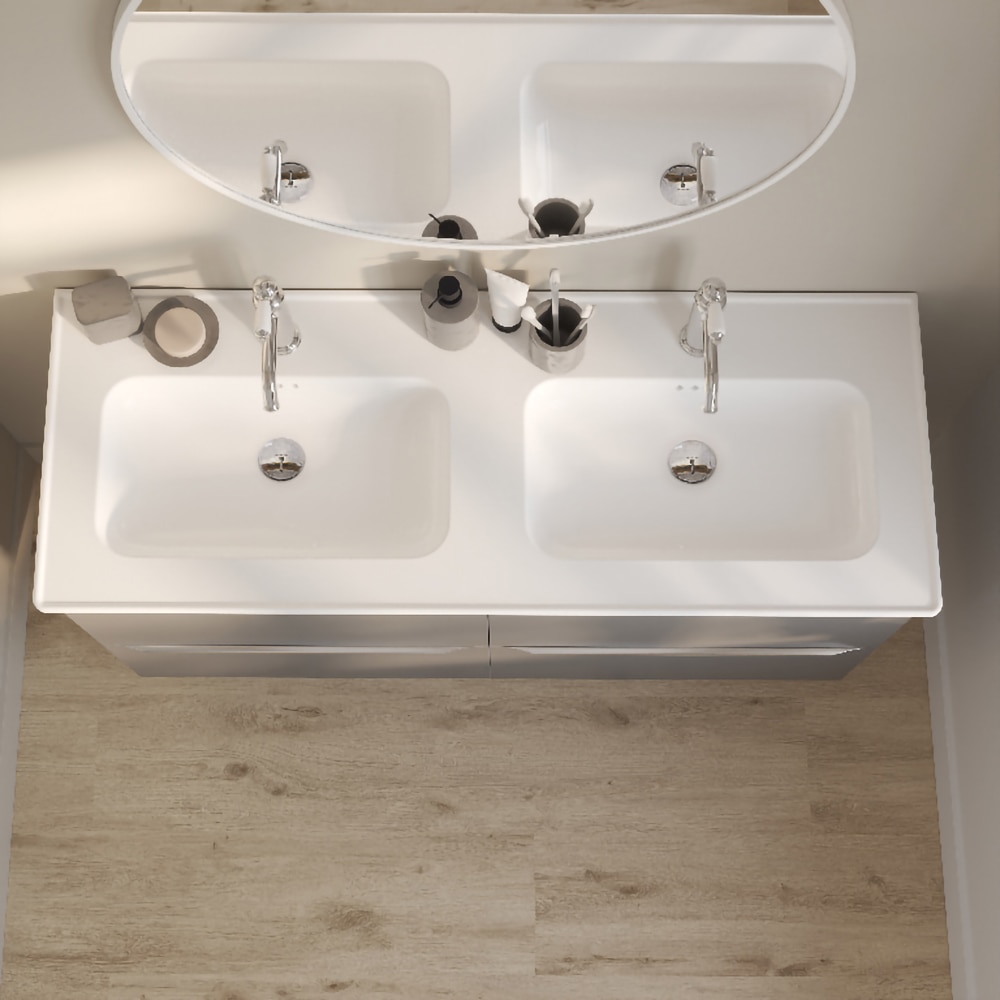 Lavoar incorporabil GoodHome Endell, ceramica, 123.4 x 47 cm, alb