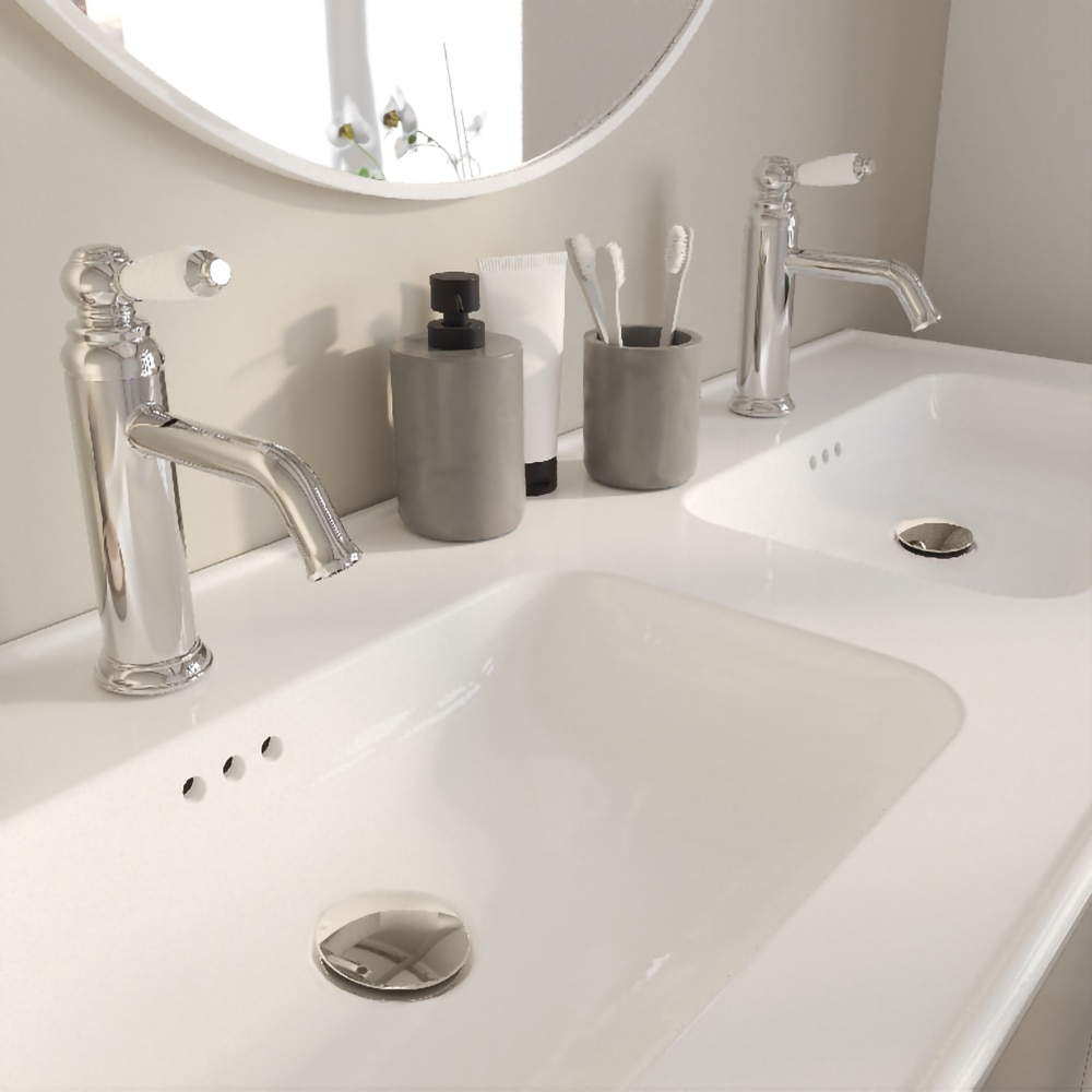 Lavoar incorporabil GoodHome Endell, ceramica, 123.4 x 47 cm, alb