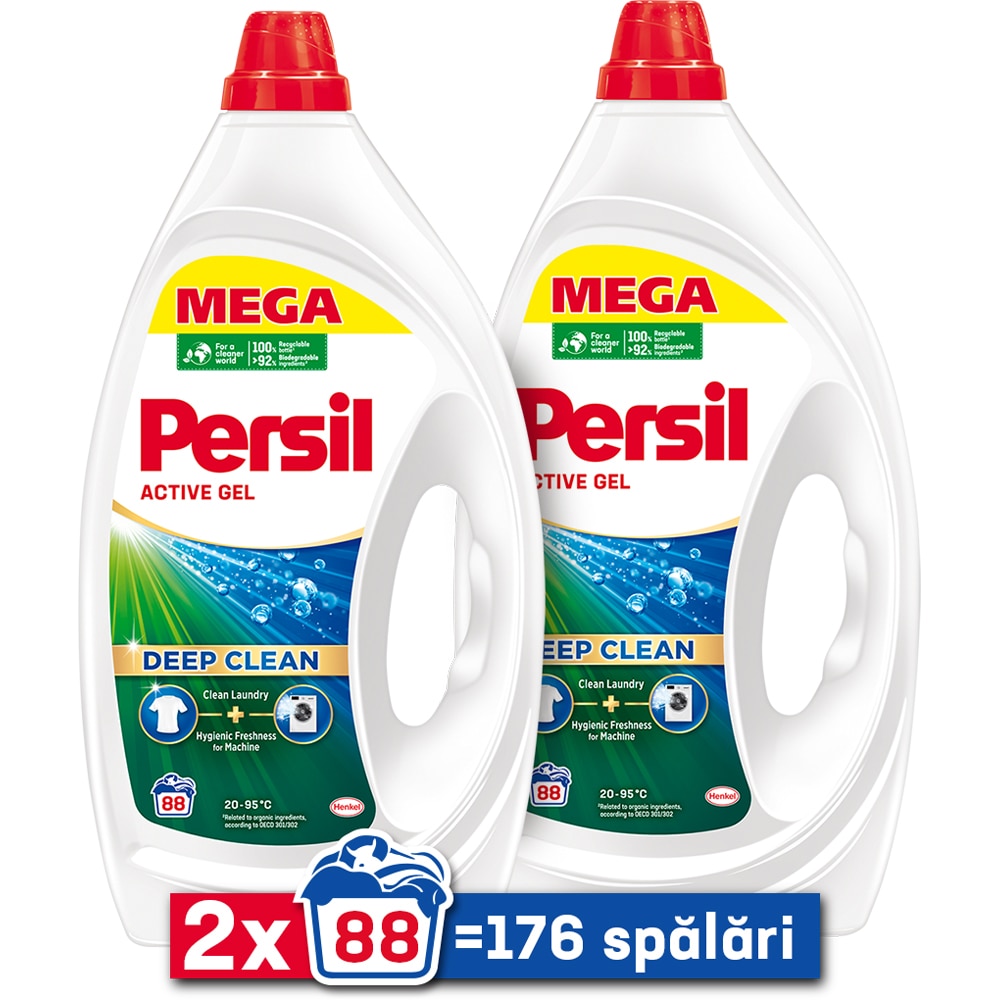 Detergent lichid PERSIL Deep Clean Universal, 2 x 3.96l, 176 spalari