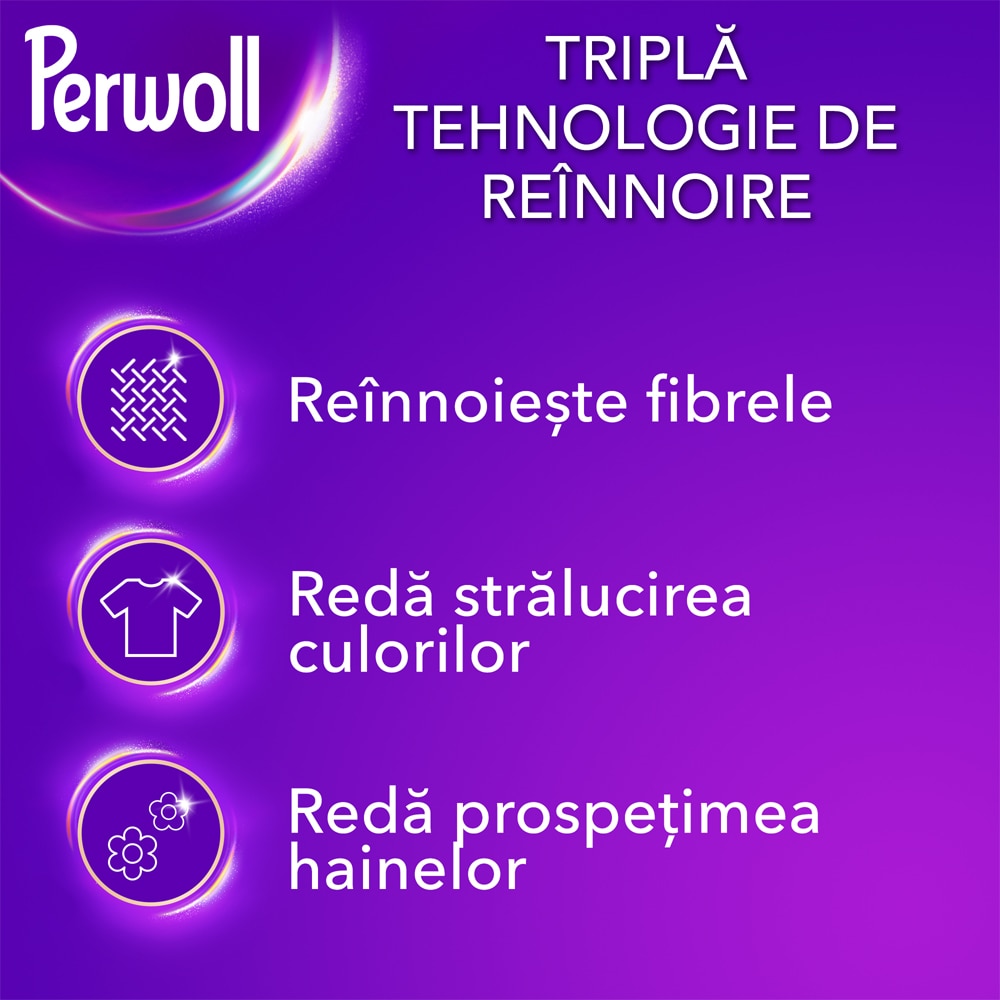 Detergent lichid PERWOLL Renew Color, 2 x 3.75l, 150 spalari