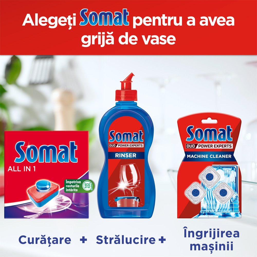 Detergent pentru masina de spalat vase SOMAT All In One Extra, 2 x 75 tablete