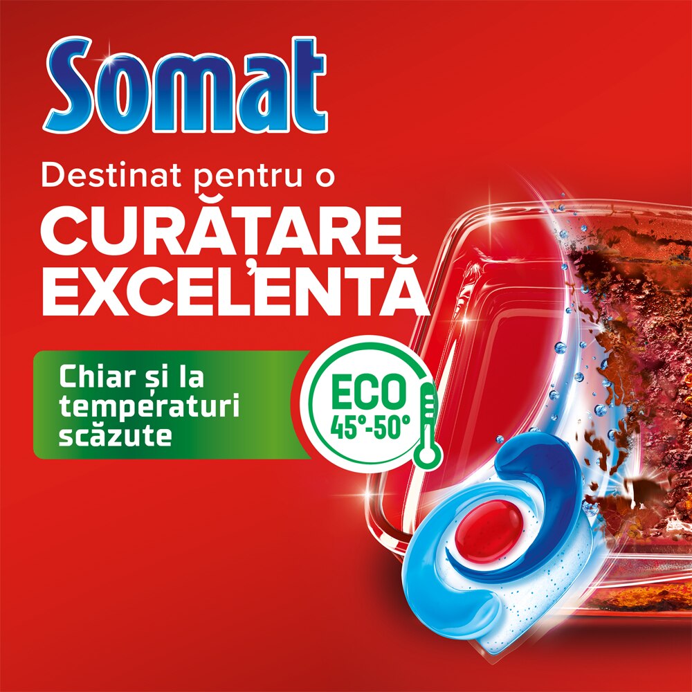 Detergent pentru masina de spalat vase SOMAT Excellence 4in1, 2 x 50 capsule