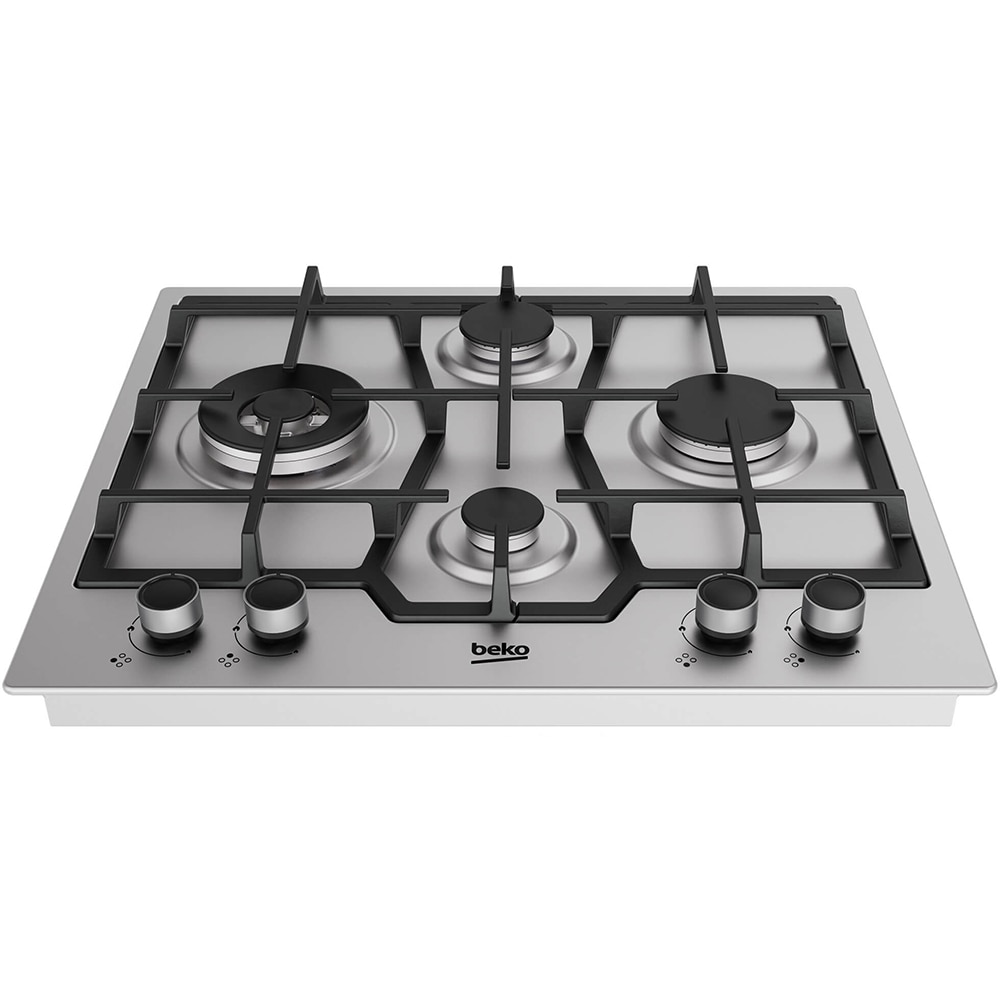 Plita incorporabila BEKO HIAW642210X, Gaz, 4 arzatoare, Wok, inox