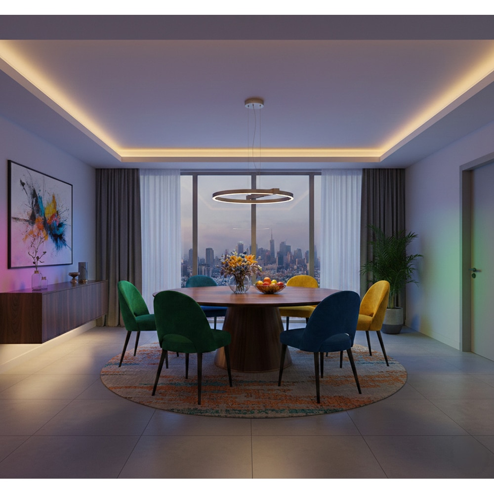 Lustra LED KLAUSEN Himera, 48W, 4000K, IP20, argintiu