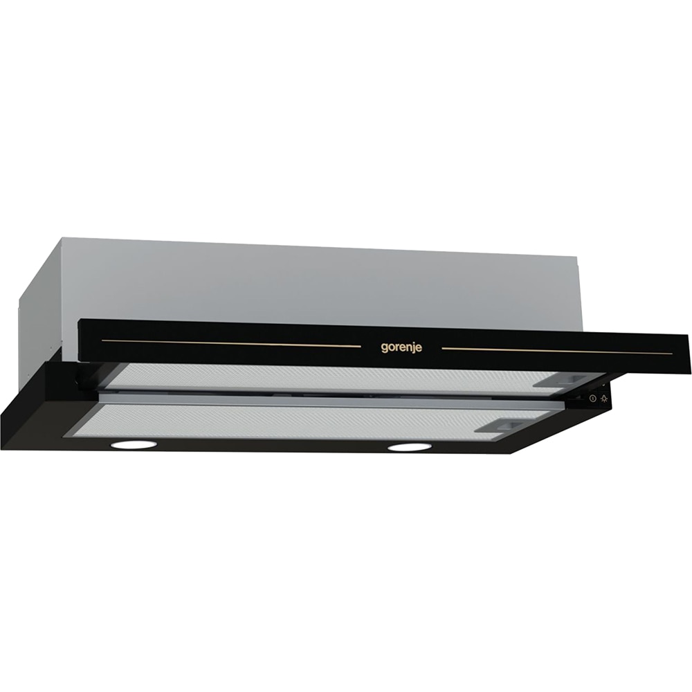 Hota incorporabila telescopica GORENJE BHP62CLB, 1 motor, 435 m3/h, L 60 cm, negru