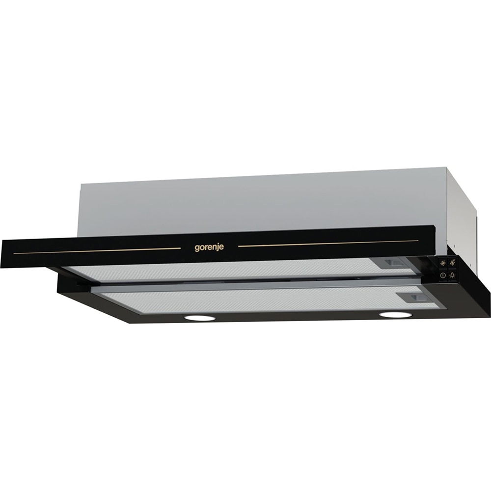 Hota incorporabila telescopica GORENJE BHP62CLB, 1 motor, 435 m3/h, L 60 cm, negru