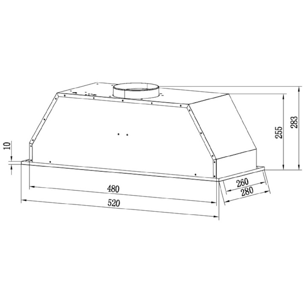 Hota incorporabila CANDY CBG640/2X, 1 motor, 620 m3/h, L 52 cm, inox
