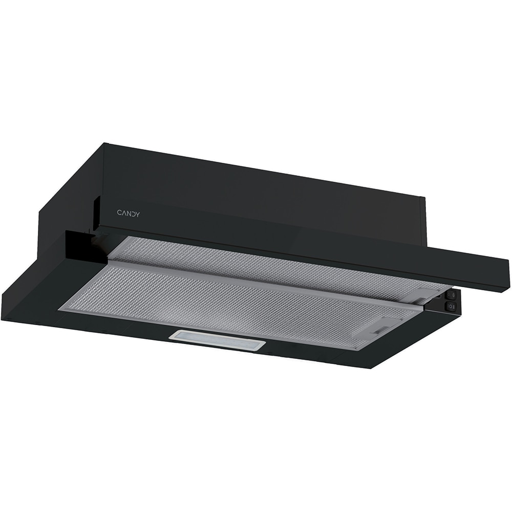 Hota incorporabila telescopica CANDY CBT60RBG, 1 motor, 402 m3/h, L 60 cm, negru