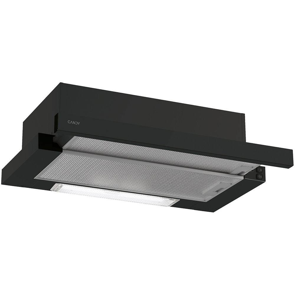 Hota incorporabila telescopica CANDY CBT625/2B/1, 1 motor, 332 m3/h, L 60 cm, negru
