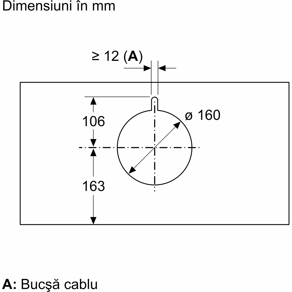 Hota incorporabila BOSCH DBB67AM60, 1 motor, 749 m3/h, L 60 cm, negru
