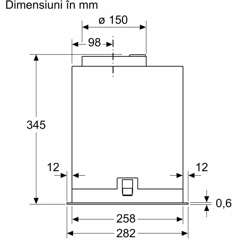 Hota incorporabila BOSCH DLN56AC50, 1 motor, 745 m3/h, L 86 cm, inox
