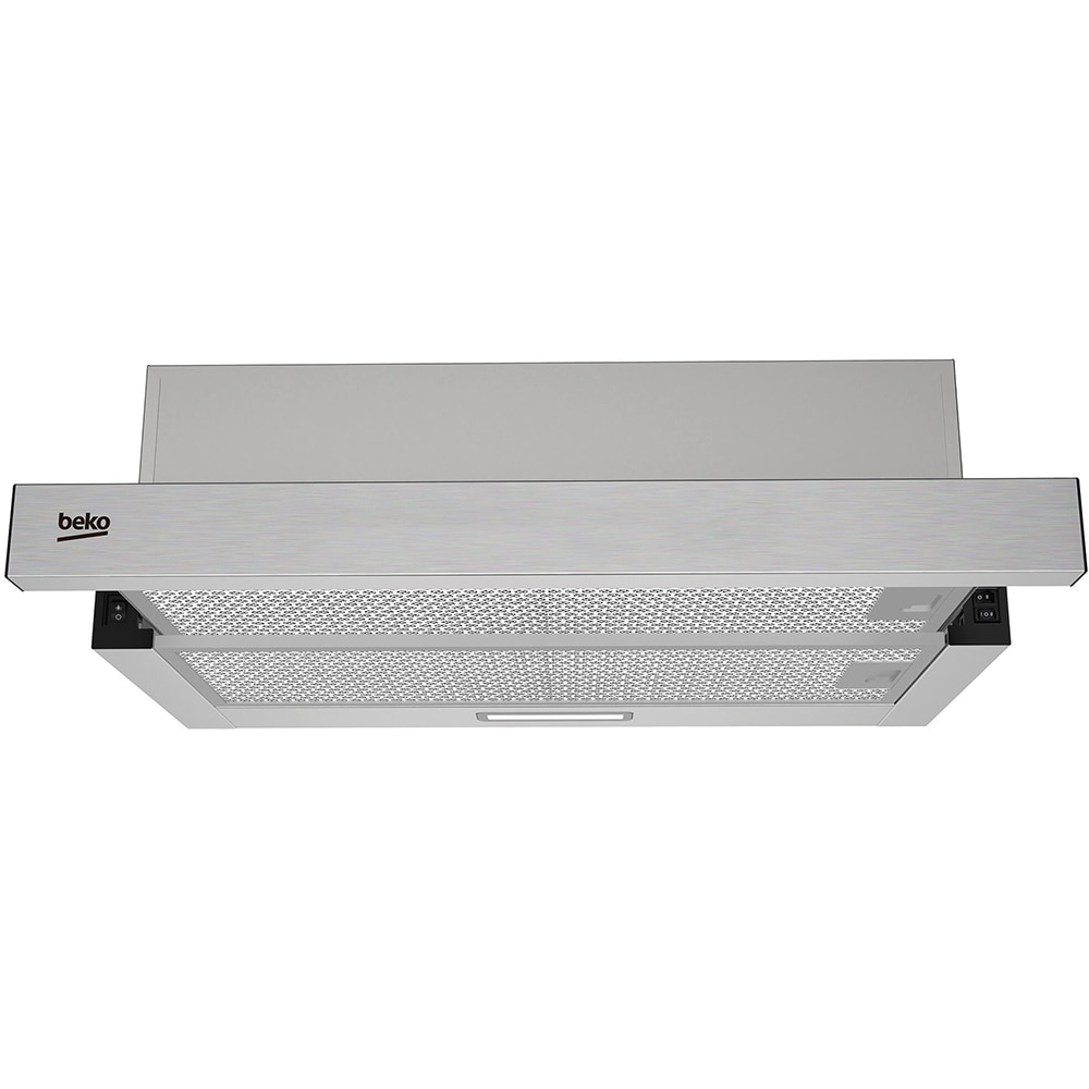 Hota incorporabila telescopica BEKO HNT63322XH, 1 motor, 320 m3/h, L 60 cm, inox