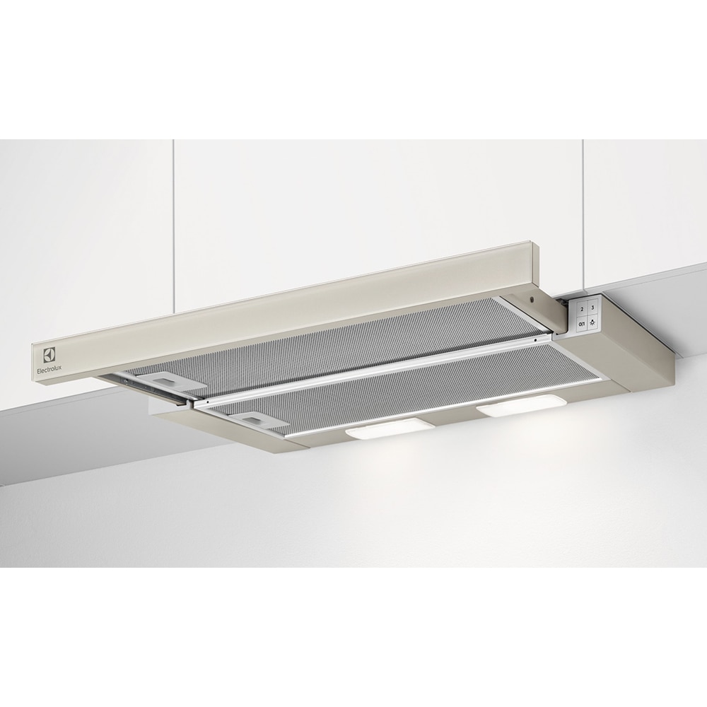 Hota incorporabila telescopica ELECTROLUX LFP326AS, 1 motor, 410 m3/h, L 60 cm, auriu