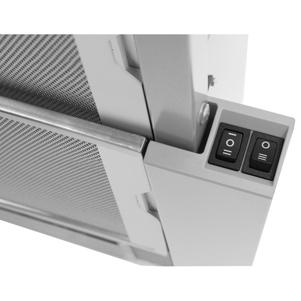 Hota incorporabila telescopica HANSA OTS6251IH, 2 motoare, 429 m3/h, L 60 cm, argintiu