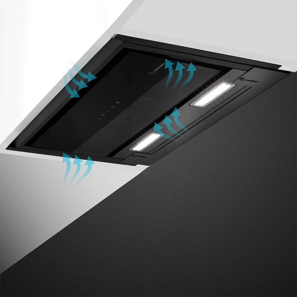 Hota incorporabila TURBIONAIRE Enia 60 B TEN60BB, 1 motor, 720 m3/h, L 60 cm, negru