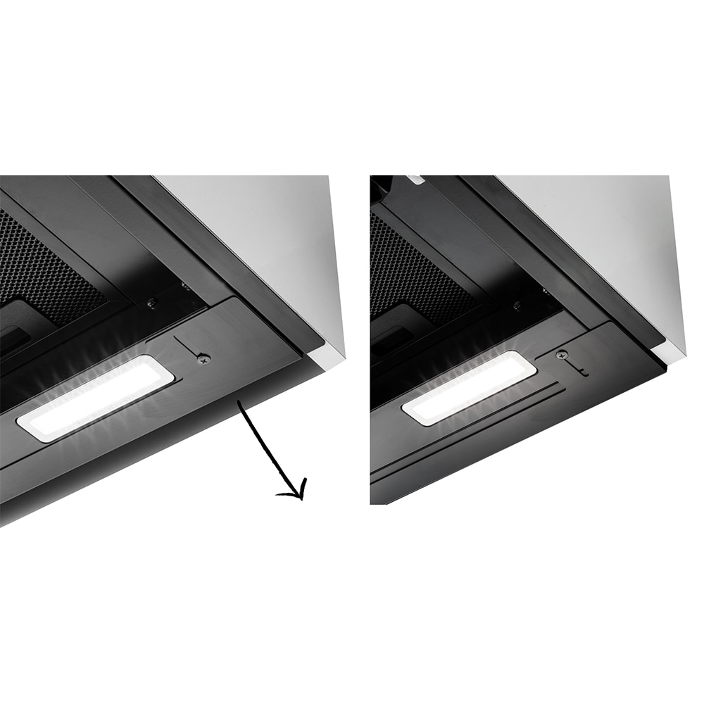 Hota incorporabila TURBIONAIRE Enia 60 B TEN60BB, 1 motor, 720 m3/h, L 60 cm, negru