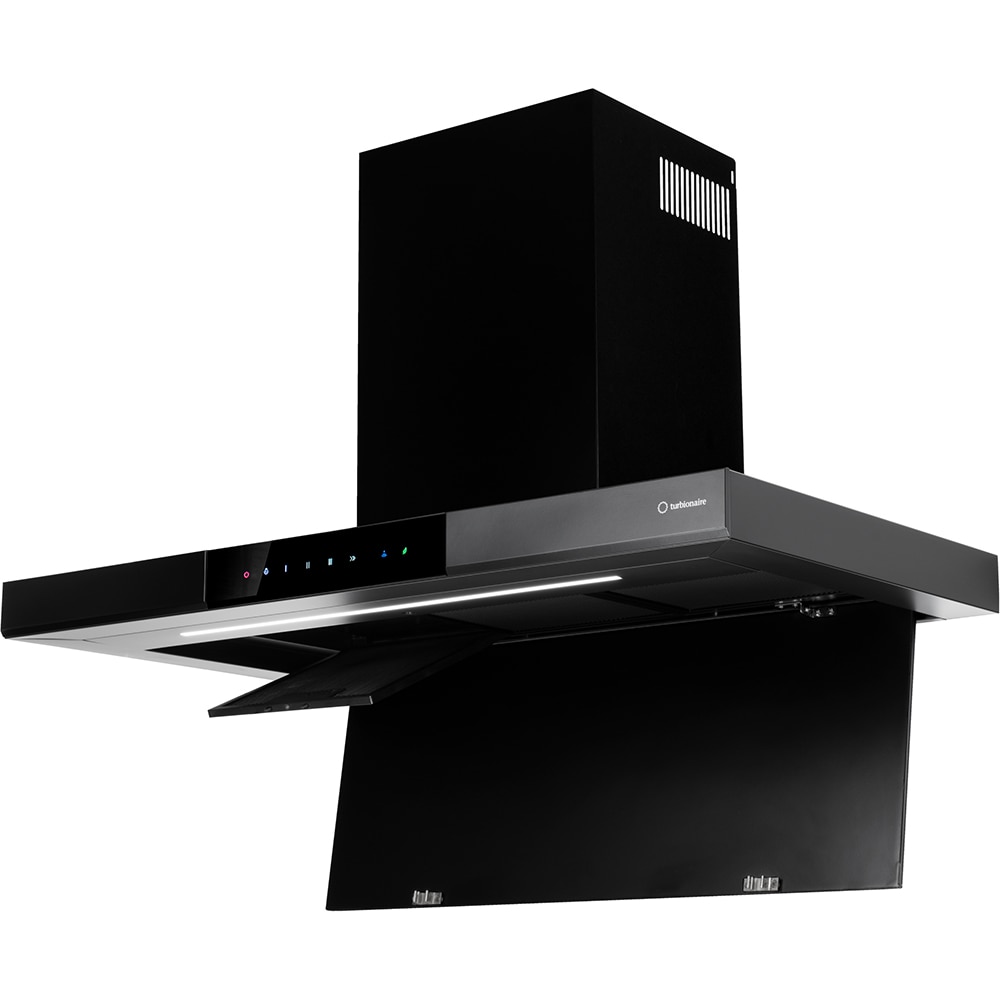 Hota decorativa TURBIONAIRE Elva 90 WB TEV90WB, 1 motor, 692 m3/h, L 90 cm, negru