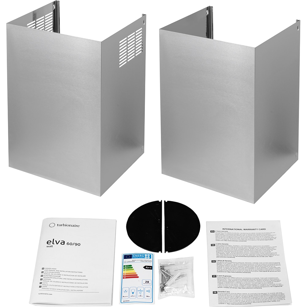 Hota decorativa TURBIONAIRE Elva 90 WS TEV90WS, 1 motor, 692 m3/h, L 90 cm, inox