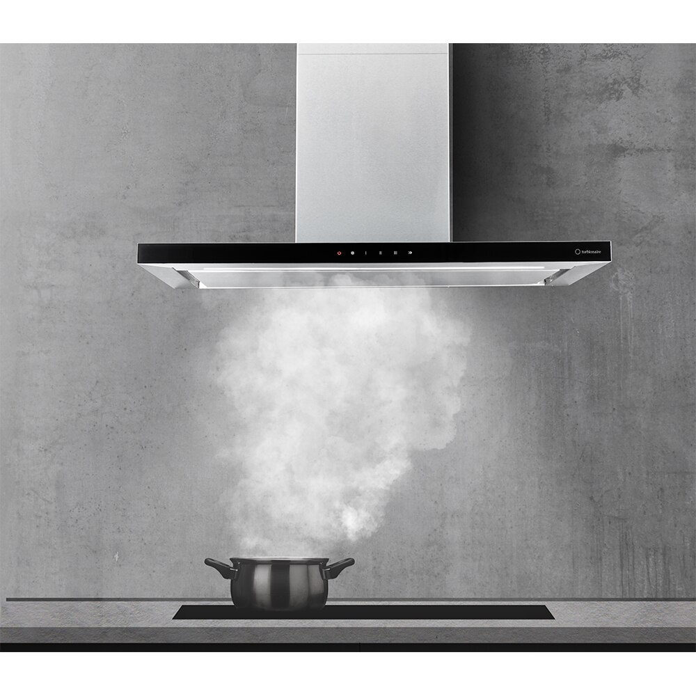 Hota decorativa TURBIONAIRE Elyn 90 S TEY90W, 1 motor, 706 m3/h, L 90 cm, inox