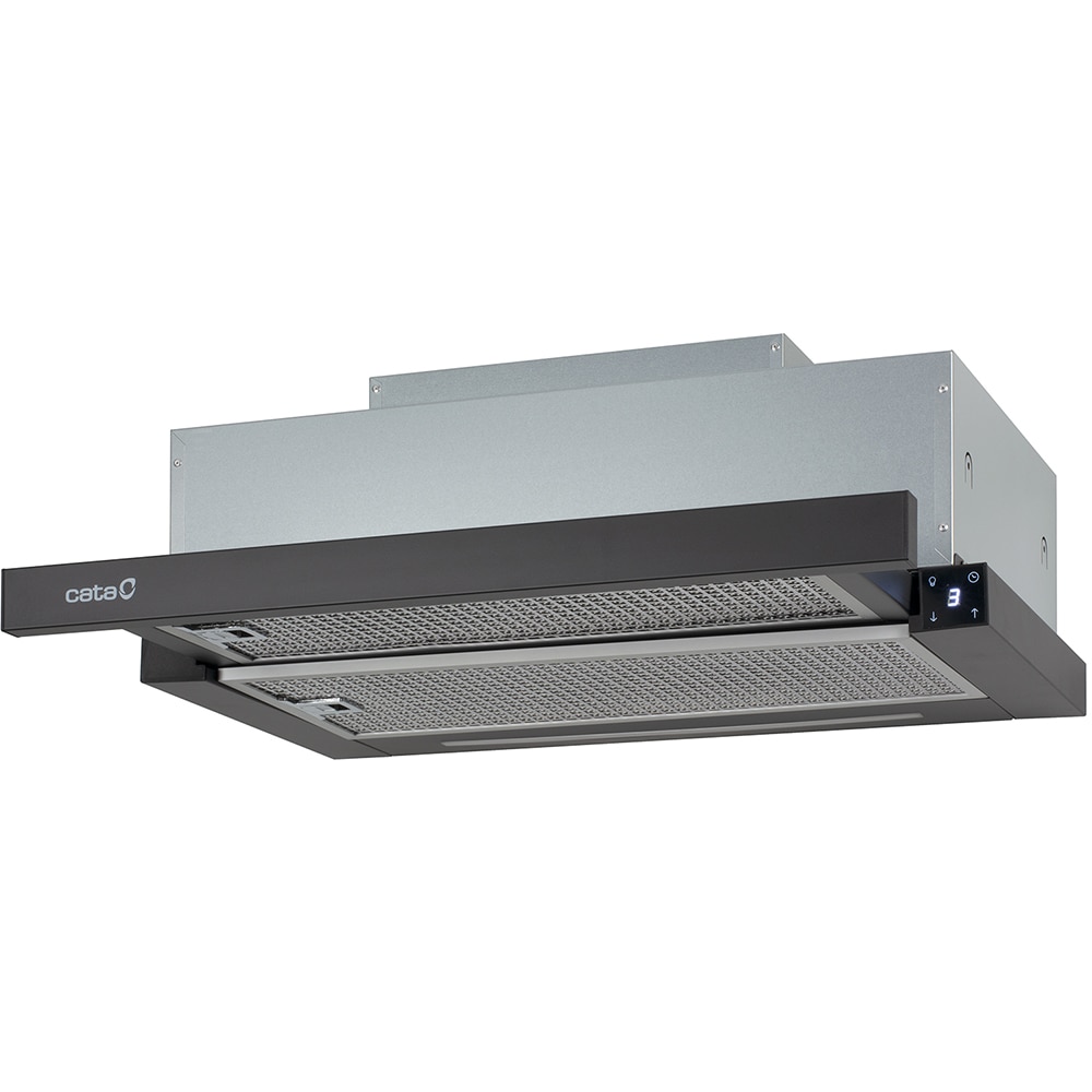 Hota incorporabila telescopica CATA TFH 6630 BK, 1 motor, 605m3/h, L 60 cm, negru