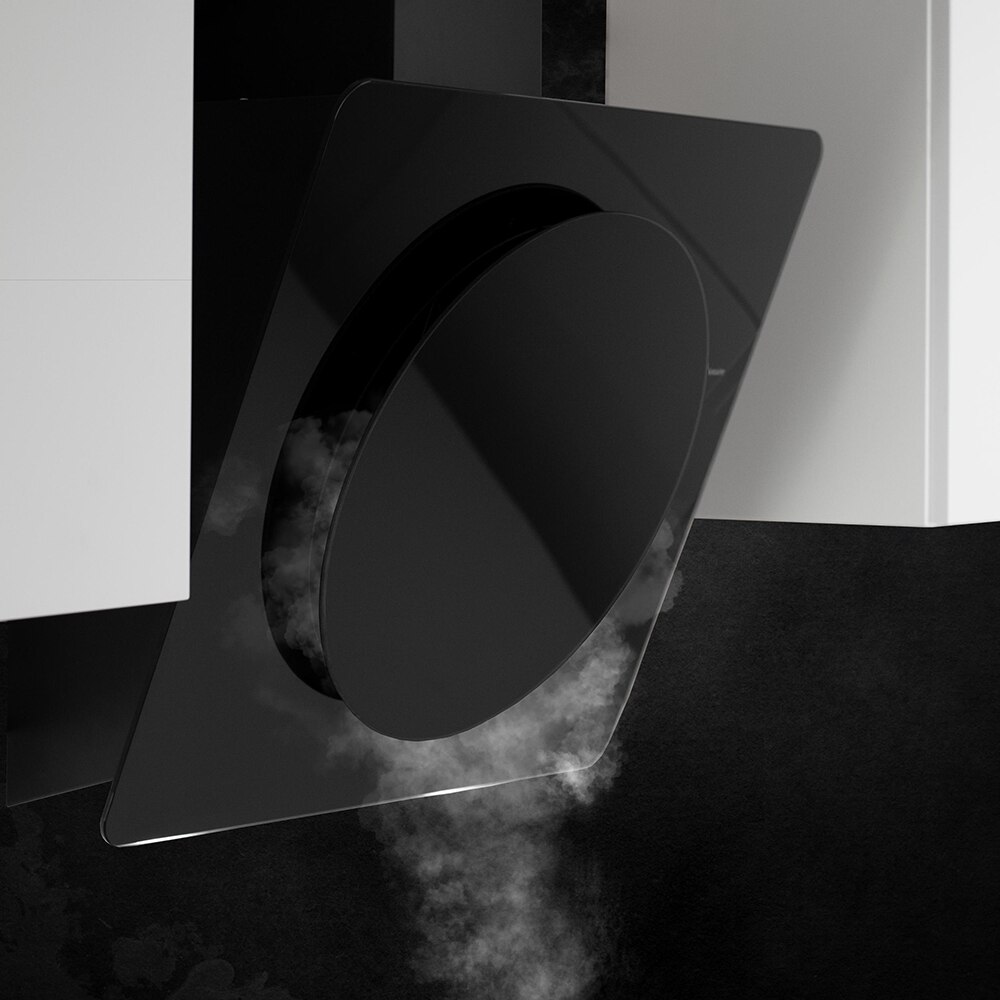 Hota decorativa TURBIONAIRE Lisa 60 B TIS60WB, 1 motor, 653 m3/h, L 60 cm, negru