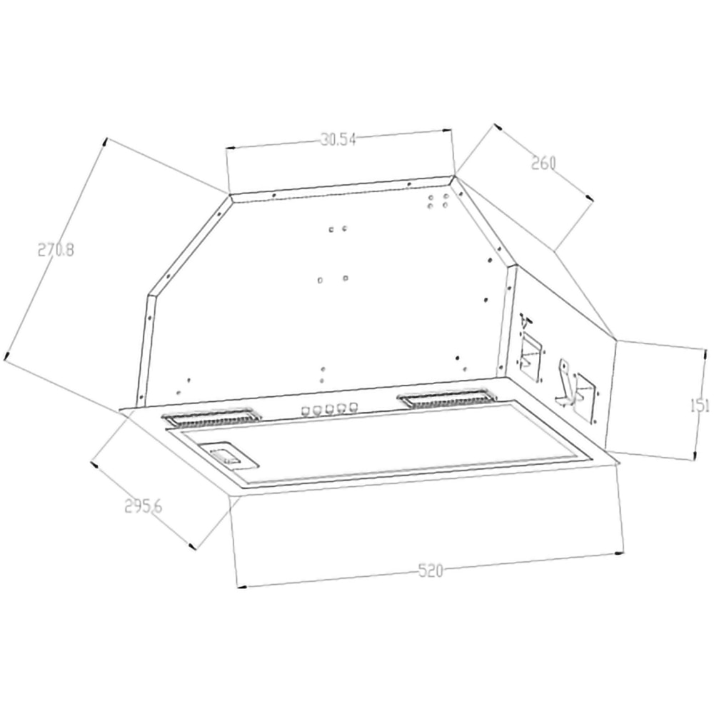 Hota incorporabila TURBIONAIRE Luna 50 S TLN50S, 1 motor, 434 m3/h, L 50 cm, argintiu