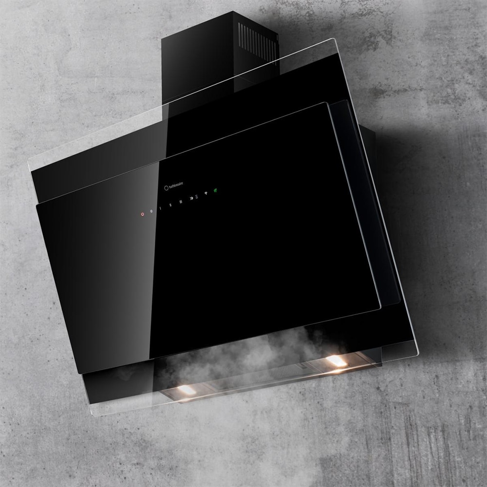 Hota decorativa TURBIONAIRE Ivy 85 B TVY85WB, 1 motor, 706 m3/h, L 85 cm, negru