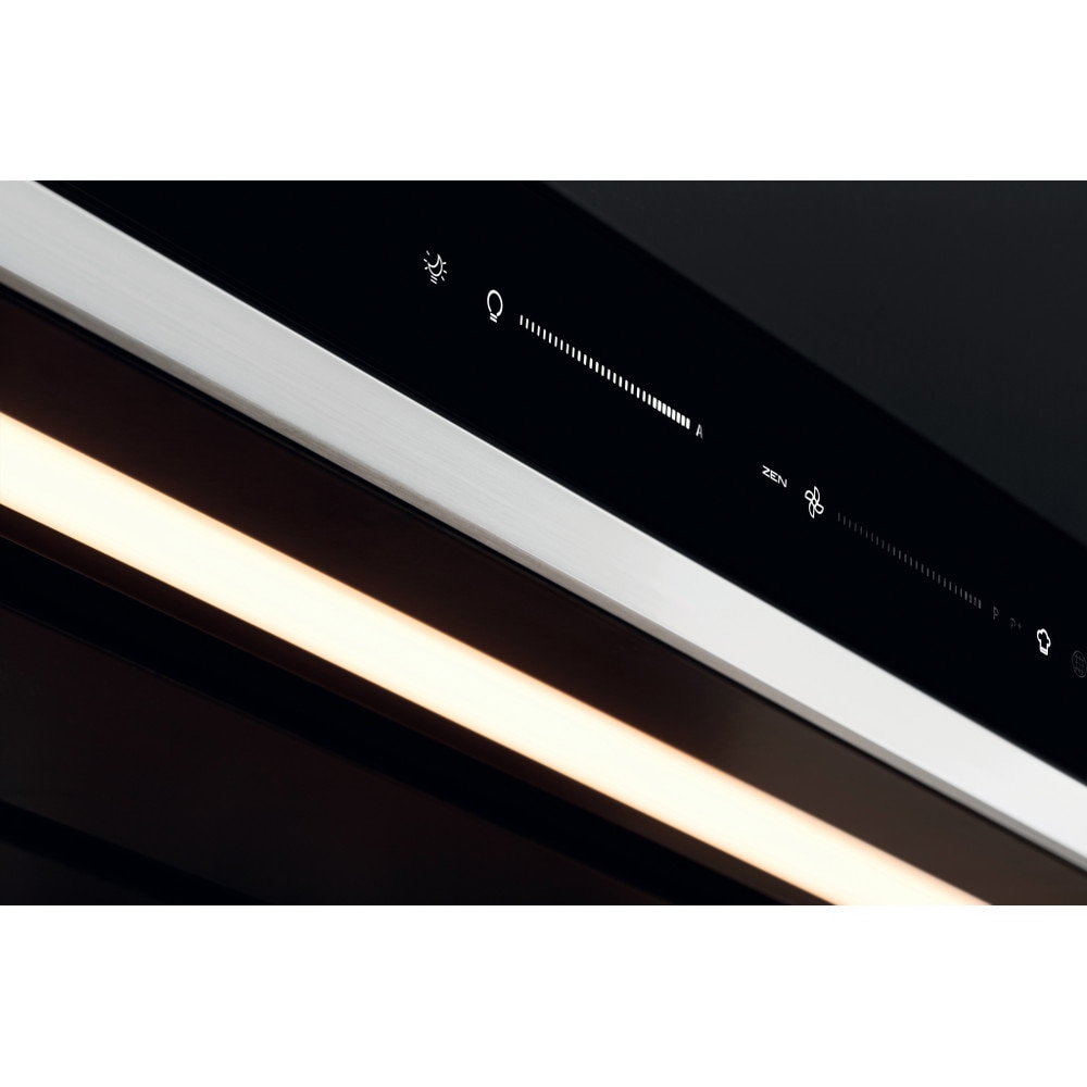 Hota decorativa WHIRLPOOL WHSS 90F L T C K, 1 motor, 432 m3/h, L 90 cm, negru